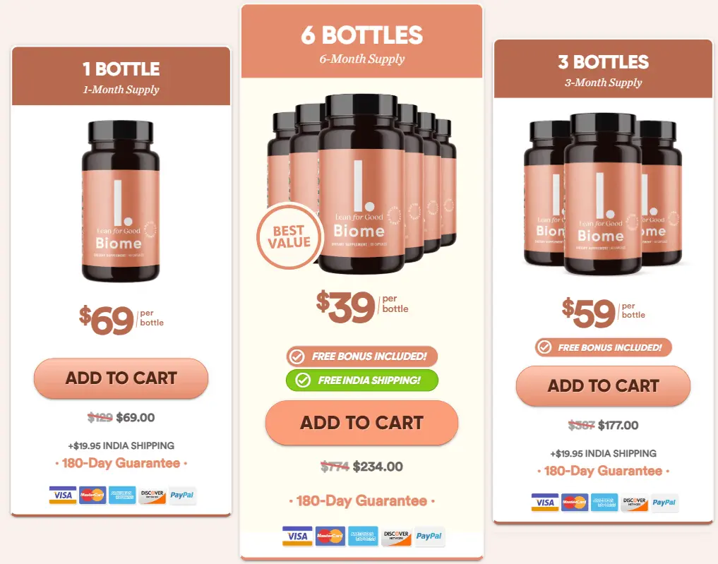 Leanbiome supplement pricing and discount offer