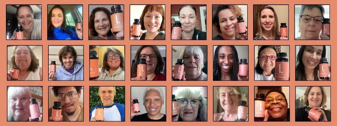 Customer holding Leanbiome bottle